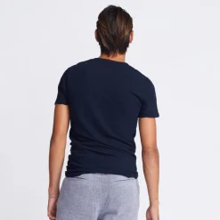 MONROW Crew Neck Tee BLUE Best Sale